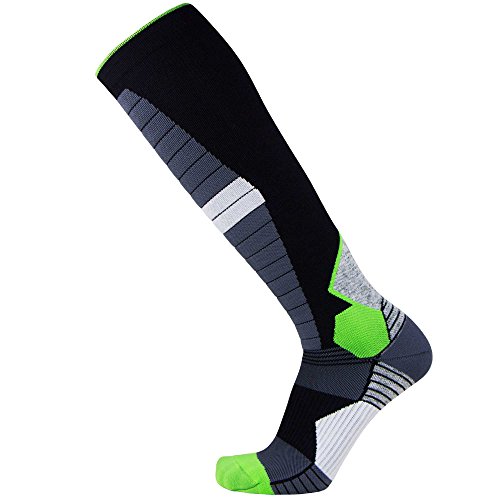 Compression Ski Socks Merino Wool – Thermal Warm Socks for Skiing, Snowboarding, OTC