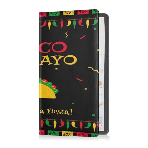 Premium Leather Car Registration and Insurance Card Holder Men Women Car Essentials per carte documenti essenziali patente di guida veicolo scartoffie concetto colorato Taco simbolo ghirlanda