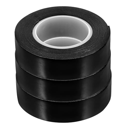 BEBEMOKO 3 Rollos de Cinta Aislante de Caucho Negro Cinta Eléctrica Resistente al Calor y Alta Temperatura Autoadhesiva para Reparación Aislamiento y Sellado Doméstico E Industrial