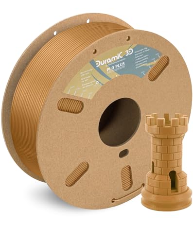 Image of DURAMIC 3D PLA+ Printer Filament 1.75mm PLA Plus Neatly 2Kg Spool(2.2lbs) | PLA Pro Tougher and Stronger, Dimensional Accuracy Probability + /- 0.02mm Light brown
