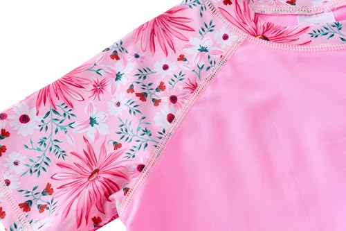 Image of UMELOK Girls Rash Guard Swimsuit Short Sleeve Bathing Suit Rashguard Sets
