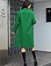 Tanming Women's Notch Lapel Double Breasted Wool Blend Mid Long Pea Trench Coat (Green-XL)