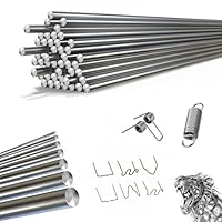 35 Stück Federstahldraht Edelstahldraht Metallstäbe 2.0mm X 400mm Metallstange Edelstahl Stange Federdraht Stahlstange Rundstahl Edelstahlstäbe Rundstäbe Hartdraht für DIY Handwerk Modellauto Flugzeug