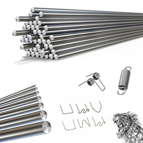 35 piezas de alambre de acero de resorte, alambre de acero inoxidable, varillas de metal de 1.0 mm x 400 mm, barra de metal de acero inoxidable, varilla de resorte, barra de acero, barras de acero