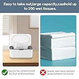 2 Pack Wipes Dispenser Box, Baby Wipes Dispenser, Dry Wet Tissue Paper Holder, Tissue Storage Box with Lid, Keep Wipes Fresh - Image 5