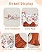 Mioglrie Baby Girl Clothes 3-6 Months Girl Clothes Infant Fall Winter Brown Outfits Floral Top Pants Set Cute Fashion Sweatshirt