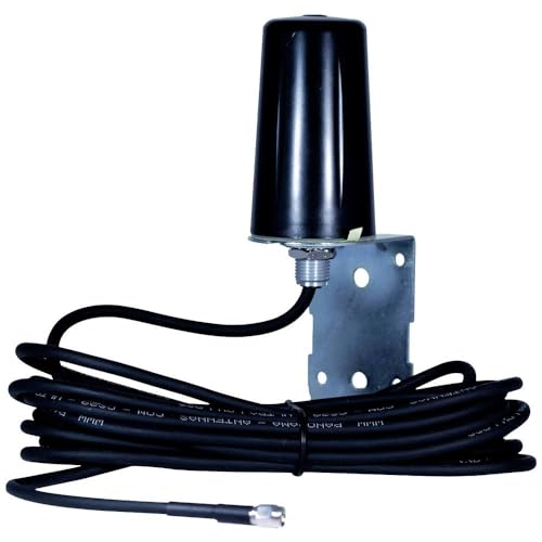 Panorama Antennas B4BE-6-60 | Bracket Mount 4G/5G Antenna - 600 MHz to 6000 MHz - 5 dBi - Cellular Network, IoT Device, Remote Control, Smart Metering - Black - Bracket Mount, Wall Mount, Mast, Panel