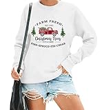 Photo Gallery farm fresh christmas trees felpa, farm fresh christmas tree shirt, felpe per le donne, bianco, xxl Photo Gallery farm fresh christmas trees felpa, farm fresh christmas tree shirt, felpe per le donne, bianco, xxl