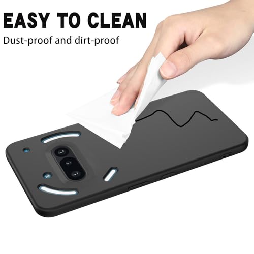 Image of amazon basics Mobile Cover for Nothing Phone (3a) 5G | Full Camera Protection | Premium Liquid Silicon Case | Flexible Bumper Case for Nothing Phone (3a) 5G (Black)