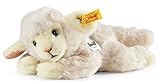 Steiff Linda Lamm - 22 cm - Plüschschaf liegend - Kuscheltier für Kinder - weich & waschbar - weiß (280030)