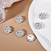 6pcs Decorative Rhinestone Buttons Covers, 0.98in Diameter Detachable Snap On Clear Crystal Jewelry Cufflinks Buttons for Women Men Dress Suit Cuff Tux Shirt Accessories #2