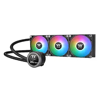Thermaltake Glacier 360 Liquid-Cooled PC Review 7 Thermaltake TH360 V2 Ultra ARGB Sync/ARGB Liquid Cooler with 3 Fans and 2.1" LCD Display