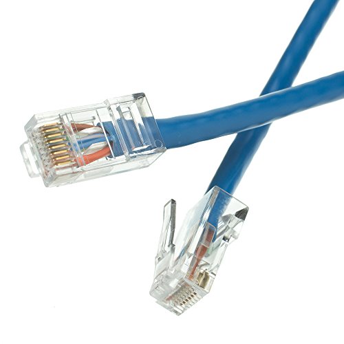 Cable Ethernet Cat5e con conector RJ45 2 pies azul miniatura 1