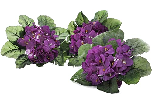 Factory Direct Craft Purple African Violet Artificial Silk Flower Bushes from Pack of 6 Individual Artificial Polysilk Violet Flowers by Factory Direct Craft - Image 6