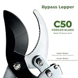 Crystals Telescopic Bypass Lopper – Tree Lopper for Gardening Heavy Duty – Hand Loppers Extendable from 28 to 35 Inches – Sharprazor C50 Blade - Green - Image 4