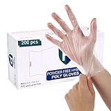 Gloves Disposable Latex Free,Large TPE (200 Pcs) Disposable Gloves for Household Cleaning,Food Gloves for Kitchen