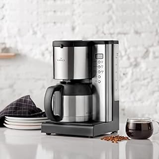 Karaca Coffee Art Aroma Filter Coffee Machine,1.35lt / 2.97lb Capacity, INOX Silver and Black Filter Coffee Maker