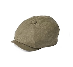 Failsworth Mens Linen Alfie Charcoal Linen Irish Newsboy Cap