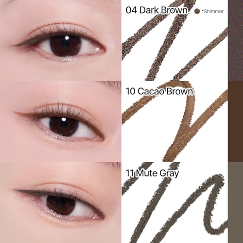 Image of CLIO Sharp So Simple Waterproof Pencil Liner, 2mm Ultra-Slim Thin Precision Tip, Tug Free Glide, Smudge Proof Long Wear Formula, Safe for Sensitive Eyes, Easy Control For Daily Makeup (002 Brown)