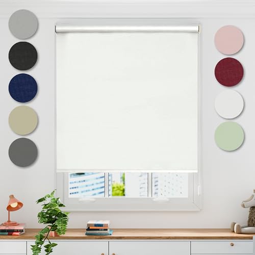 Emma Barclay Blackout Roller Blind in White - Width 60 x Drop 165cm