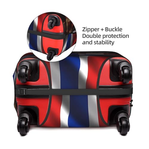 Travel Luggage Cover Combined Norwegia And Usa Flag Fashion Washable Baggage Suitcase Protector Fit For Luggage Medium3