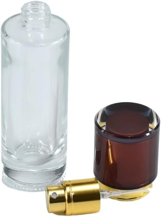 Mini Bottiglie di Profumo da Viaggio, Atomizzatore di Profumo Bottiglie di Imballaggio Vuote da 30 ml Bottiglie di Vetro for Bottiglie di Profumo Bottiglie di Profumo Cilindriche di Cristallo Ricarica