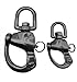 Generic 2Pcs316 Stainless Steel Swivel Snap Shackle ，Marine Quick Release Boat Anchor Chain Eye Shackle Swivel Snap Hook for Architectural (Length:128mm,Black), sliver