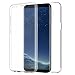 Xelcoy 360 Degree Soft Silicone Full Body Protection Front & Back Slim Hybrid Case Cover Protector For Samsung Galaxy S8 Transparent