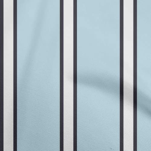 oneOone Rayon Light Blue Fabric Stripes Sewing Craft Projects Fabric Prints By Yard 56 Inch Wide