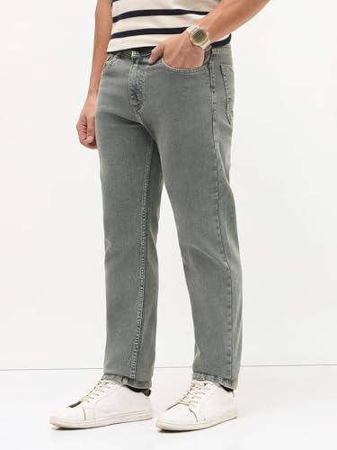 Image of Urbano Fashion Men's Regular Fit Heavy Washed Denim Jeans Stretchable