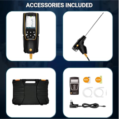 testo 310 II Combustion Analyzer HVAC Set with Printer – Combustion Leak Tester for Temperature, Flue Gas & Pressure – Natural Gas Leak Detector with Smart App and Probe by Testo - Image 7