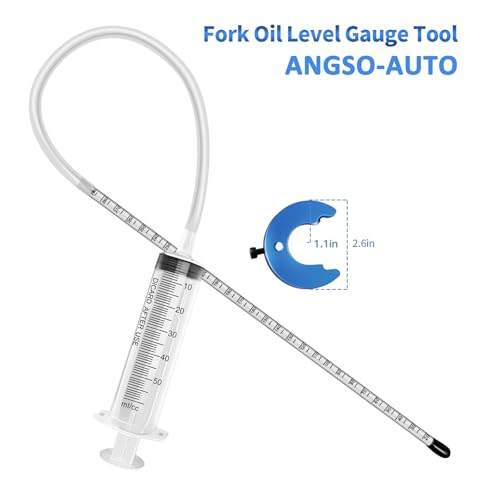Image of Adjustable Fork Oil Level Gauge Tool For Motorcycle & Mountain Bike | Stable C Adjuster, 300 mm Markings And 60 ml Syringe. Helps Set Fork Oil Level For Motorcycle And Mountain Bike Service