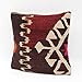 Kilimwarehouse Kilim Pillow Cover 12x12 inch Bohemian Turkish Chair Boho Design Classy Rustic Throw Handmade Accent Small Decorative Burlap Cushion