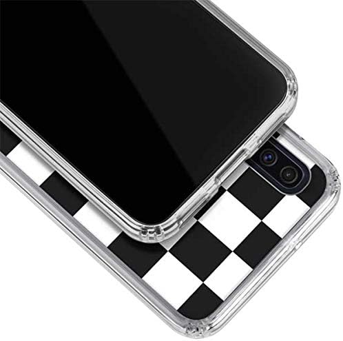 Skinit Clear Phone Case Compatible with Galaxy A50 - Black and White Checkered Design