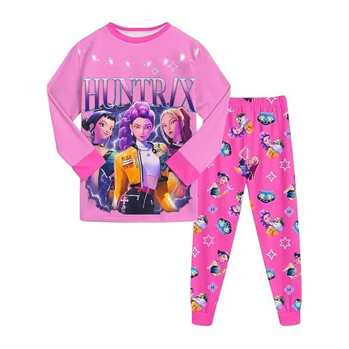 Genérico Conjunto de Ropa de Casa con Pantalón Chándal Manga Larga para niña Huntr/X Cuello Redondo Casual para Estar en Casa Tracksuit Niños Deporte Genérico Conjunto de Ropa de Casa con Pantalón Chándal Manga Larga para niña Huntr/X Cuello Redondo Casual para Estar en Casa Tracksuit Niños Deporte