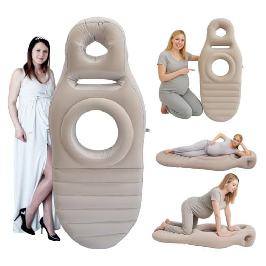 AJOFIEK Inflatable Pregnancy Pillow, Belly Mattress Float with Abdominal Hole Full Body Inflatable Bed for Pregnant Women, The Pregnancy Pillow for Sleeping Prone - Relieve Physical Pain
