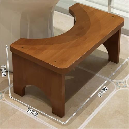 Taburete de madera para baño con base antideslizante de alta resistencia 6