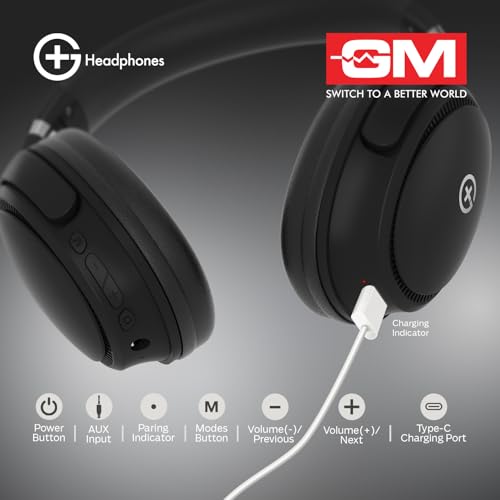 GM G+ Over-Ear Headphones Black - Image 7