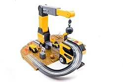 CAT Little Machines Jumbo Crane Construction Playset, Realistic Lights & Sounds, Working Crane, Ages 3+, Over 30 Piece Construction Set