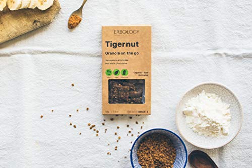 Organic Gluten-free Granola (12 x 1.8 oz Pack) with Tigernut and Sunchoke - Inulin - Gut-friendly - Raw - Vegan - Sprouted - Non-GMO