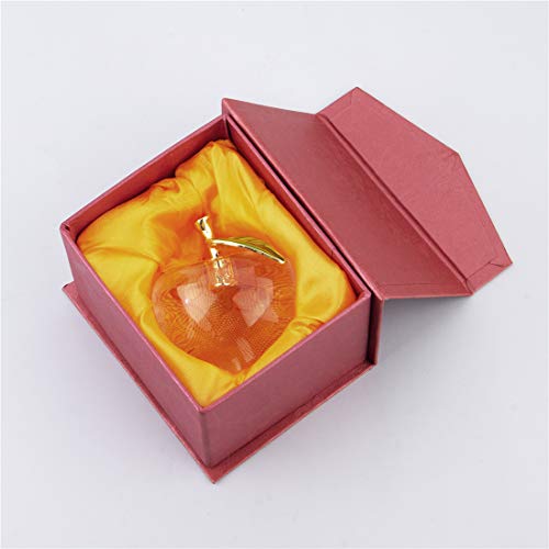 H&D HYALINE & DORA Crystal Apple Paperweight Ornament,Glass Fruit Collectible Figurine with Gift Box - Image 5