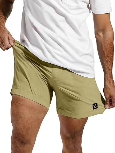 Comdecevis Shorts athlétiques homme 7 po respirable vert sauge petit
