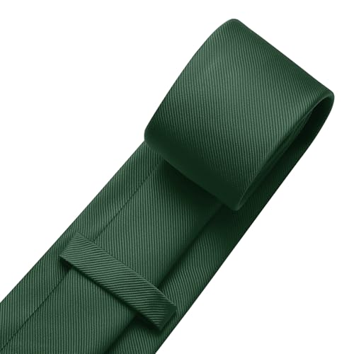 Image of DecTwig Men's Ties Solid Color Formal Neckties 3.15 inch (8CM) Black Ties For Men