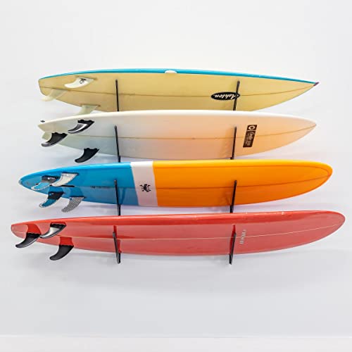 image for StoreYourBoard Adjustable Surfboard Storage Rack, 4 Board Wall Mount D