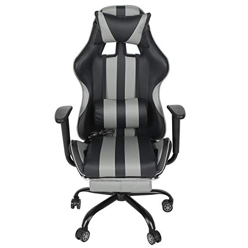 Computerstoel Slijtvaste Draaibare gamestoel IJzeren stoel met lendenkussen Voetsteun Hoofdsteun voor tieners… - Image 4