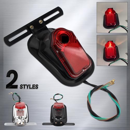 Luz trasera de freno para motocicleta chopper y matrícula bobber 2