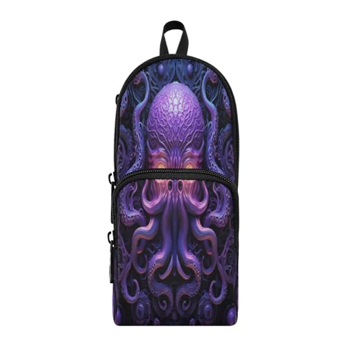 Polpo Chiaro Astuccio per Matite Divertenti Astucci per Penne Tipo Zainetto per Bambini e Ragazzi fantasia viola