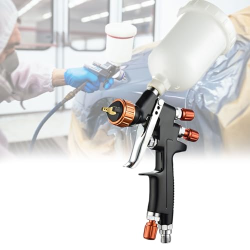 XNXYSMKJ Handheld Paint Sprayer,Air Spray Gun with Nozzles,Paint Gun w/200cc,Auto Car Detail Paint Sprayer Spot Repair, for House Painting, Furniture