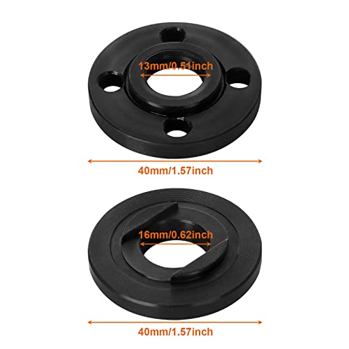 Image of 12 pcs Angle Grinder Flange Nuts 5 /8 inch-11, Suit for All 4-1 /2 inch with 2 pcs Spanner, Angle Grinder Flange Replacement for Makita, Ryobi, Dewalt, Milwaukee, Craftsman