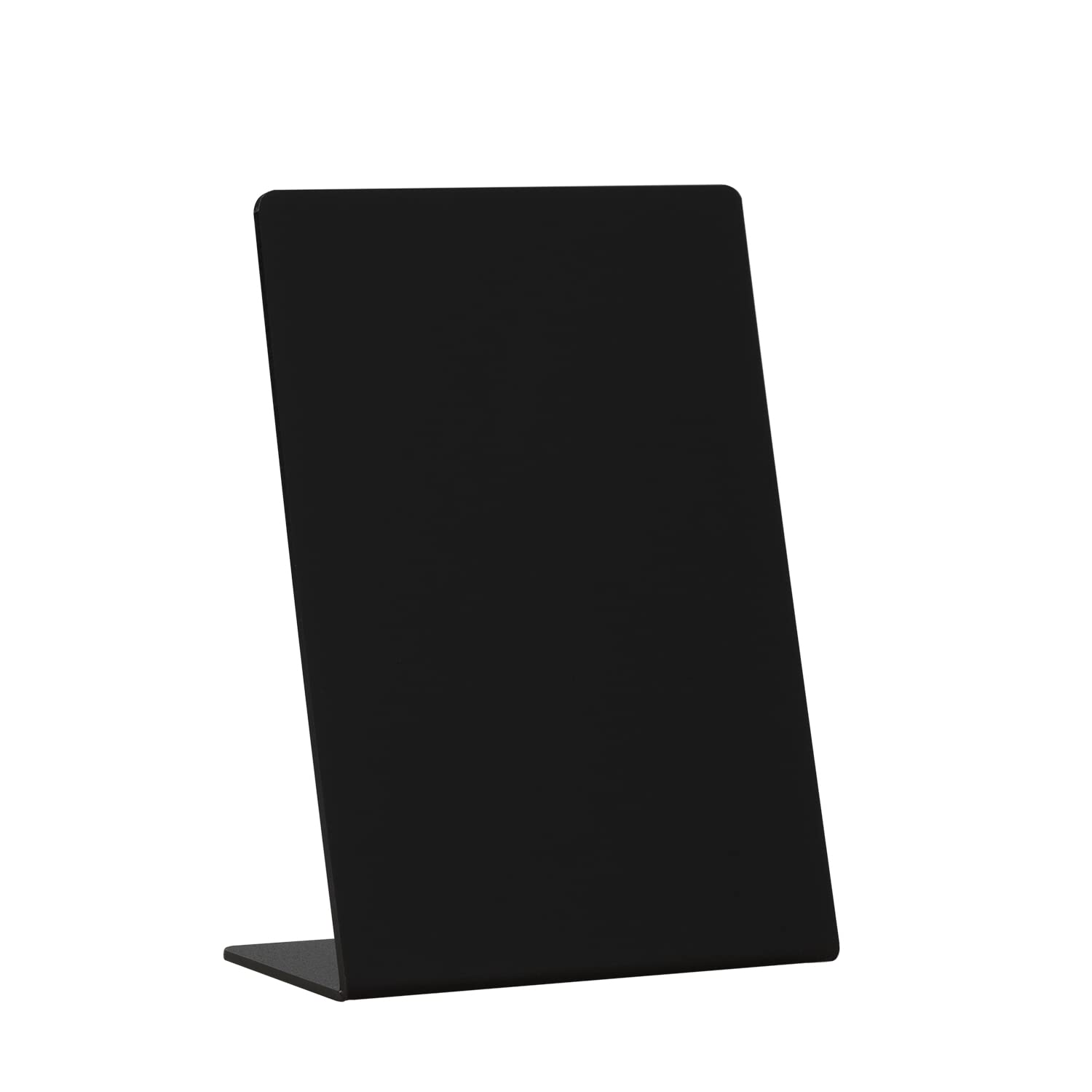 EUROPEL A6 Desktop Chalkboard | Slate Style Polystyrene | Integrated Stable Base | Wipe-Clean | Table Number Menu Price Tag | Restaurant Hotel Buffet Wedding Food Truck | Black